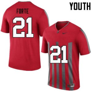 NCAA Ohio State Buckeyes Youth #21 Trevon Forte Throwback Nike Football College Jersey HBL6345EN